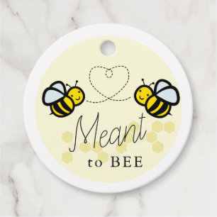 Meant to Bee Honey/Bumble Bee Wedding Thank You Favor Tags