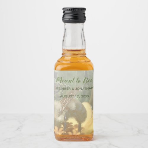 Meant to Bee Honey Party Favor Photo Liquor Bottle Label