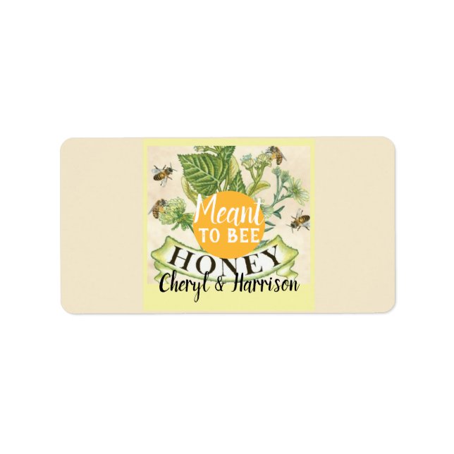 Meant To Bee Honey Pot Label (Front)