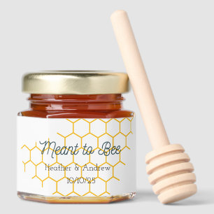 Meant to Bee Honey Wedding Couple Favor Jar Favors