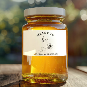 `Meant to Bee Honey Wedding Favor Sticker