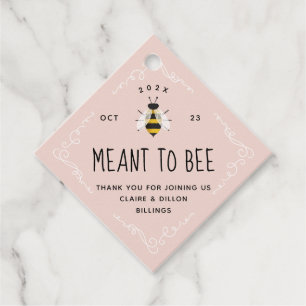 Meant to Bee Honey Wedding Favor Tag