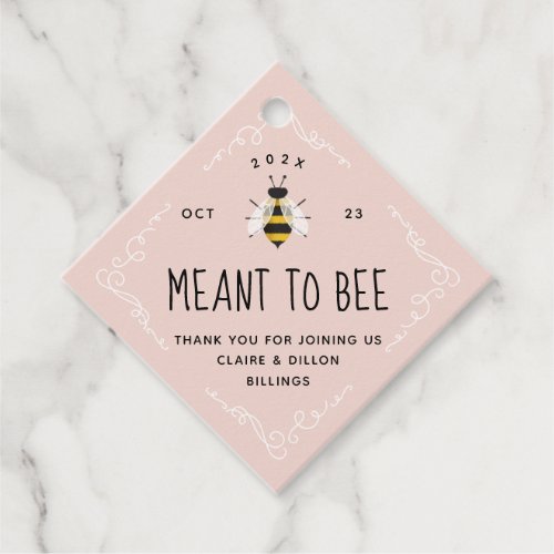 Meant to Bee Honey Wedding Favor Tag