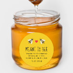 Meant to Bee Honey Wedding Favor Tag<br><div class="desc">Ideal for a bee themed shower or as a wedding favor of honey jars,  this gift tag features a pair of sweetly rustic bee illustrations with a red heart and easy to personalize text on a sunny yellow background.</div>