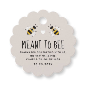 Meant to Bee Honey Wedding Favor Tag
