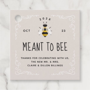 Meant to Bee Honey Wedding Favor Tag