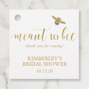 Meant to Bee Honey Wedding Favor Tags