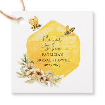 Meant To Bee Honeybee Floral Bridal Shower Favor Tags