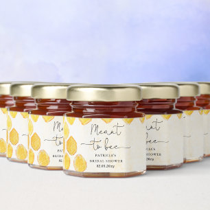 Meant To Bee Honeybee Floral Bridal Shower Honey Jar Favors