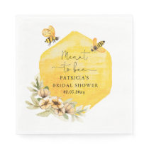 Meant To Bee Honeybee Floral Bridal Shower Napkins