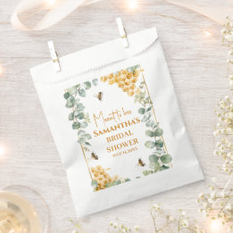 Meant to Bee Honeycomb Eucalyptus Bridal Shower Favor Bag