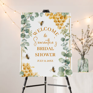 Meant to Bee Honeycomb Eucalyptus Bridal Shower Foam Board