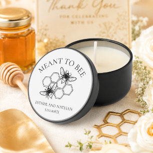 Meant to Bee Honeycomb Wedding Mini Candle Favors