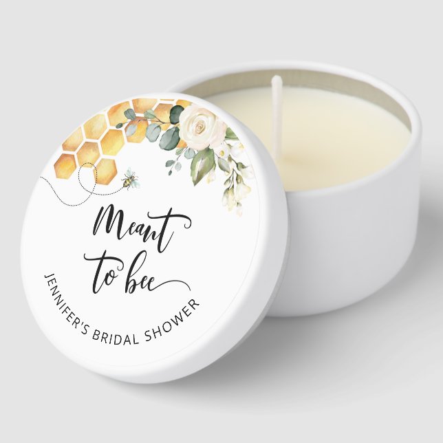 Meant to Bee Honeycombs Bridal shower Mini Candle Favors (Corner)