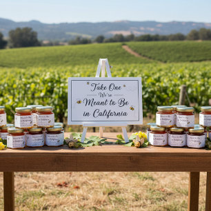 “Meant to Bee in California” Personalized  Honey Jar Favors