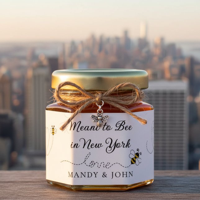 “Meant to Bee in New York” Personalized  Honey Jar Favors (Creator Uploaded)