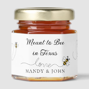 “Meant to Bee in Texas” Personalized Honey Jar Favors