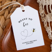 Meant to Bee Jar Label, Wedding Favor Honey