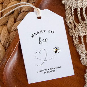Meant to Bee Jar Label, Wedding Favor Honey Gift Tags