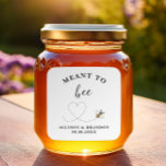 Meant to Bee Jar Label, Wedding Favor Honey  Square Sticker<br><div class="desc">Sweeten your wedding favors with this charming square sticker, perfect for honey jars! Featuring elegant script and a timeless design, this label adds a personal touch to your special day. Ideal for rustic, boho, or garden-themed weddings, it’s a simple yet thoughtful way to make your favors memorable. Just peel, stick,...</div>