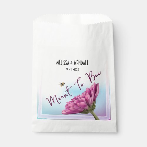 Meant To Bee Mauve Floral Favor Bag