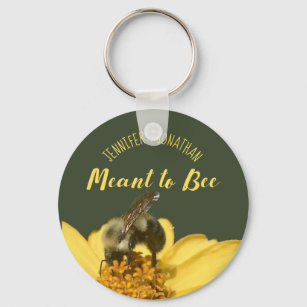 Meant to Bee Personalized Party Favor Keychain