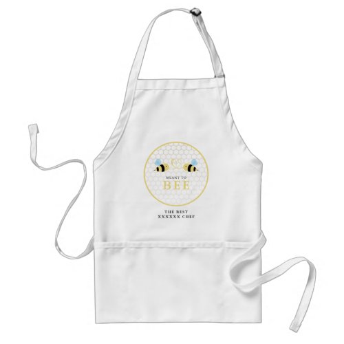 Meant To Bee Quote Funny Two Bees In Love Adult Apron