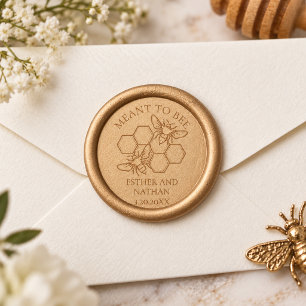 Meant to Bee Save the Date Wedding Wax Seal Sticker