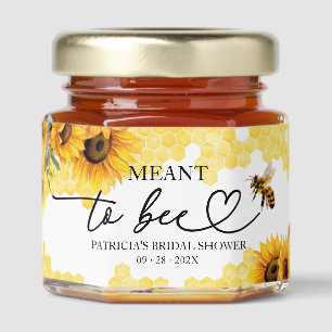 Meant To Bee Sunflower Bridal Shower Honey Jar Favors