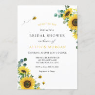 Meant to Bee Sunflower Bridal Shower Invitation