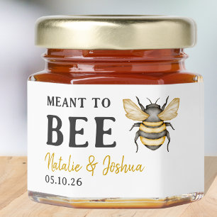 Meant to Bee Watercolor Sweet Wedding Honey Jar Favors