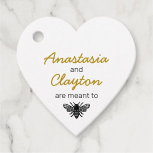 Meant to Bee Wedding Bridal Shower Thank You Favor Tags