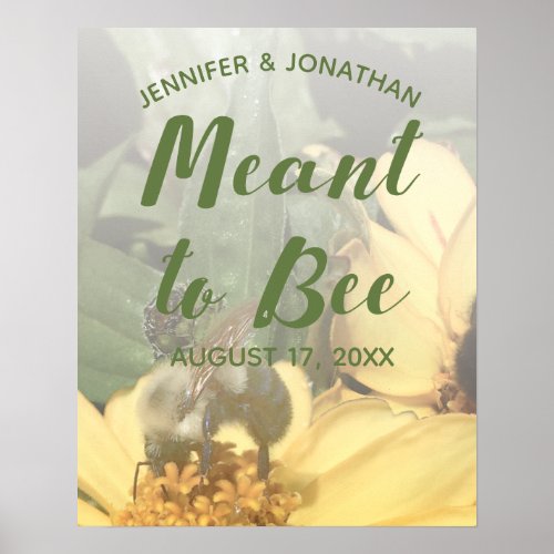 Meant to Bee Wedding Decor Personalized