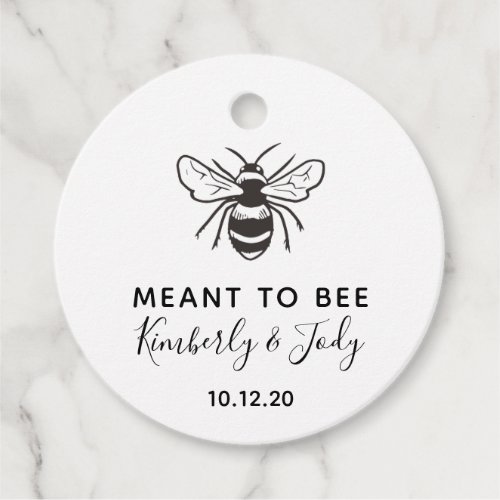 Meant to bee wedding favor tags Honey Favor tag