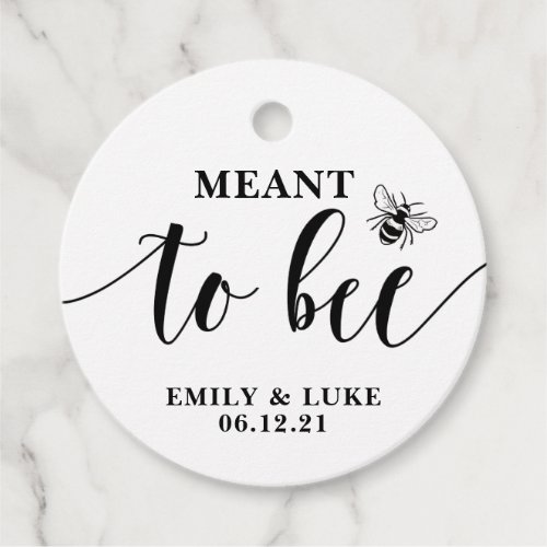 Meant to Bee Wedding Favor tags Honey Favor Tags