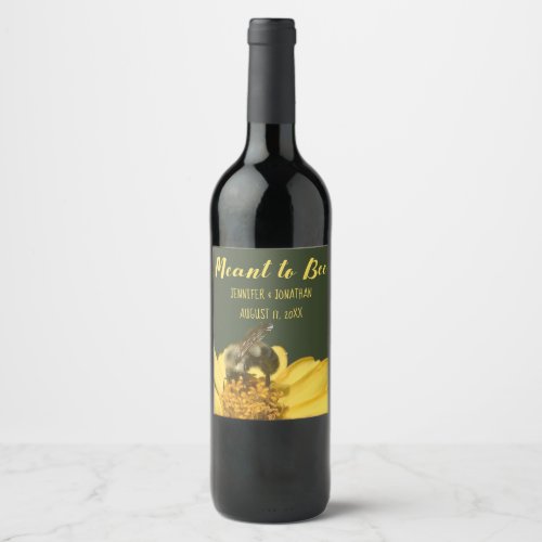 Meant to Bee Wedding Favors Wine Label