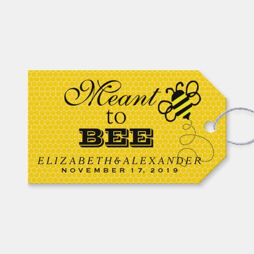 Meant To Bee Wedding Guest Favor Thank You Gift Tags