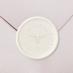 Meant to Bee Wedding Monogram Save the Date Wax Seal Stamp<br><div class="desc">Custom-designed wedding wax seal stamp featuring modern elegant "meant to bee" monogram design.</div>