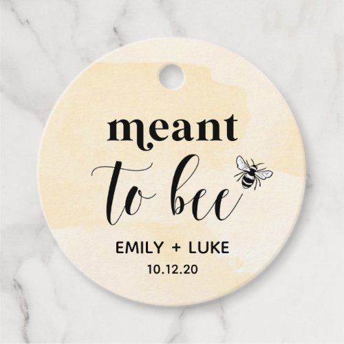 Meant to Bee Wedding or Bridal Shower Honey  Favor Tags