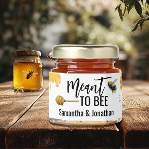 Meant to Bee Wedding Watercolor Honey Jar Favors
