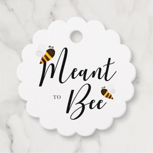 Meant to Bee Wedding White Thank You Favor Tags