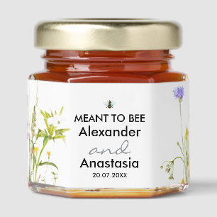 Meant to Bee Wedding Wild Flowers Honey Jar Favors