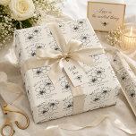 Meant to Bee Wedding Wrapping Paper<br><div class="desc">Simple black and beige bee on honeycomb design—Ideal for a bee-themed bridal shower or as a wedding favor on honey jars. This gift wrap paper features a pair of rustic bees making honey together. You can change the background color to match your wedding palette.</div>