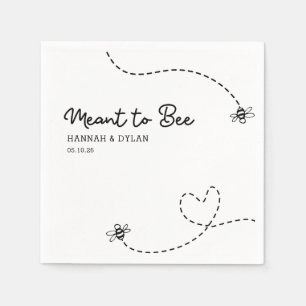 Meant to Bee Whimsical Chic Engagement or Wedding Napkins