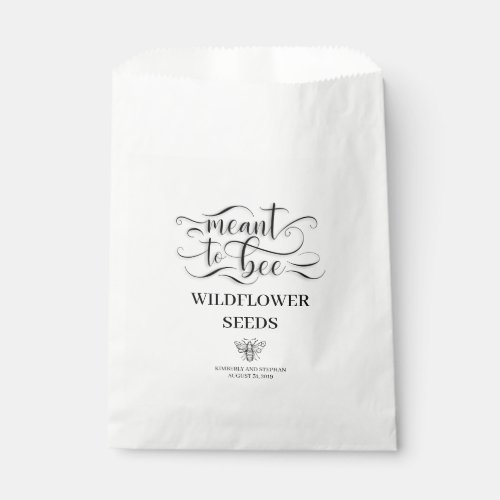 Meant To Bee Wildflower Seeds Favor Bag