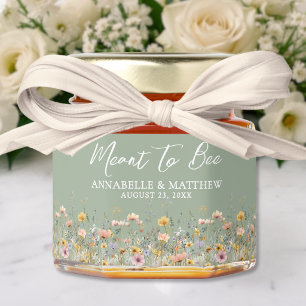 Meant To Bee Wildflower Wedding Honey Jar Favors