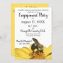 Meant to Bee Yellow and Black Engagement Party Invitation