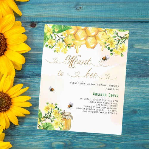 Meant to bee yellow floral budget bridal shower