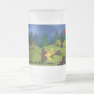 Meanwhile @ Boot Camp Funny Tees Cards Gifts Etc Frosted Glass Beer Mug