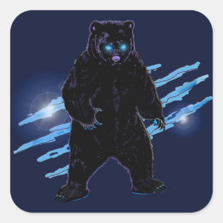 Meany | The Villainous Bear Square Sticker